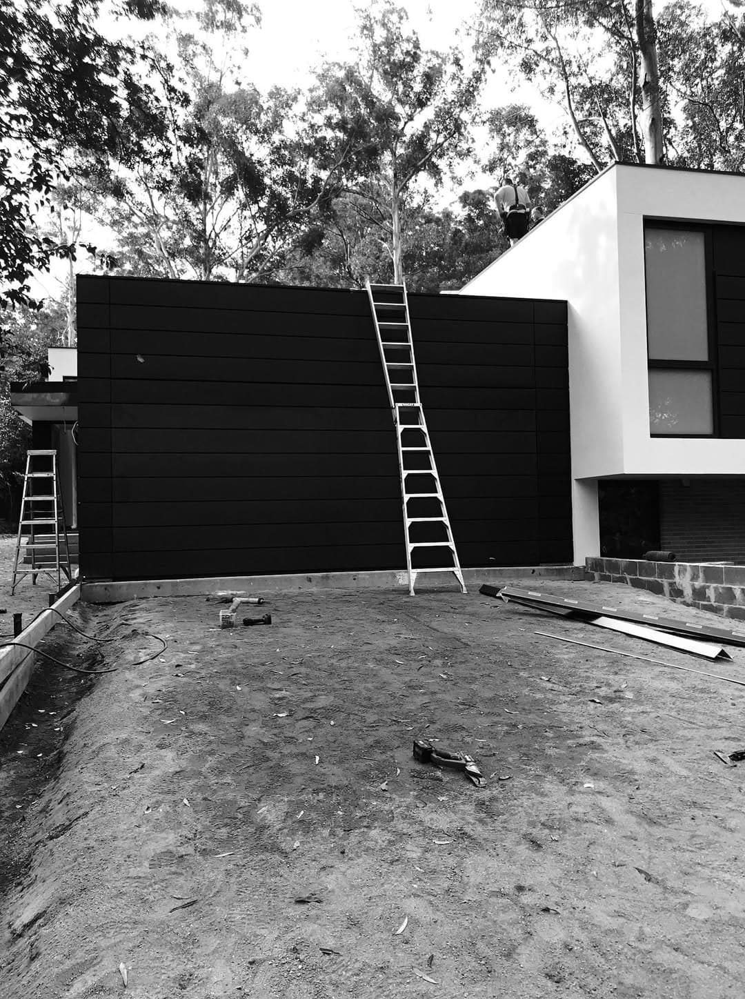 Cladding installation on site — Advanced Developers