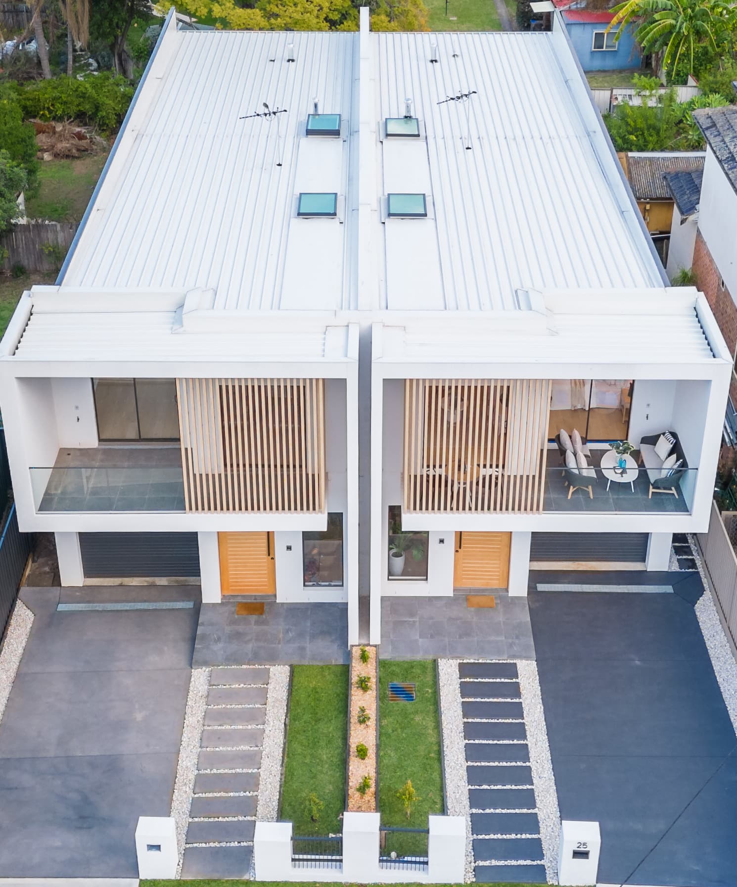 Duplex development — aerial view